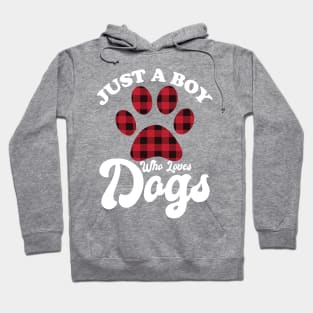 Just A Boy Who Loves Dogs Hoodie